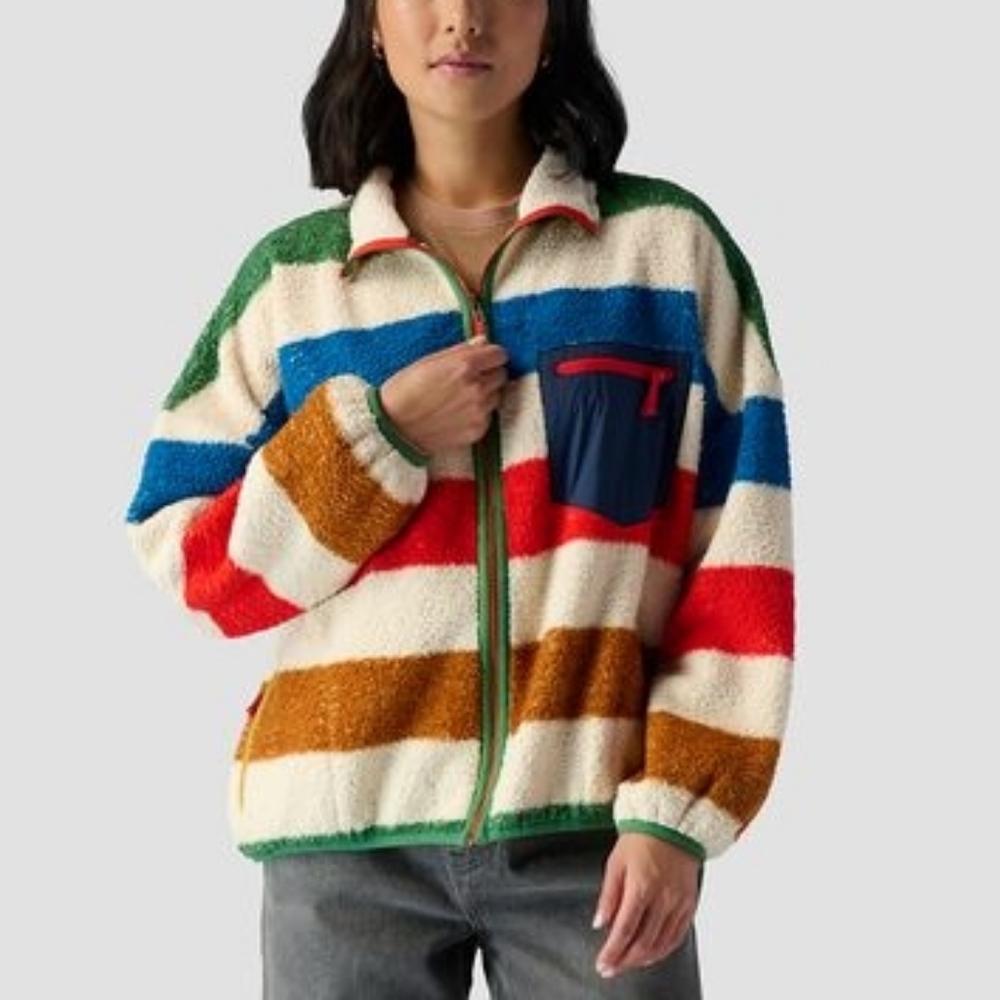 The GREAT. Striped Fleece